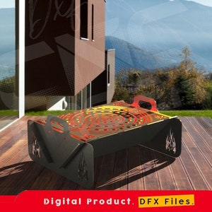 26x21 inches Fire Pit,Mangal BBQ Barbecue Dxf,plasma, Grill Fire Pit, Mangal Collapsible,Plasma,Laser,Portable,Dxf,Svg