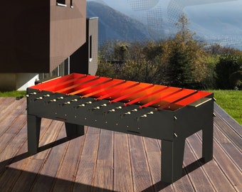 DXF files for plasma, laser, water cutting or for CNC machines, Mangal bbq Barbecue portable for camping,camping stove