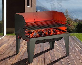 BBQ,  Barbecue DXF files for plasma, laser, water cutting or for CNC machines, Mangal portable for camping,camping stove