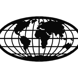 Mesa de metal de decoración mundial, mapa de mesa mundial dxf, plasma, láser, chorro de agua, svg, dxf, png, eps