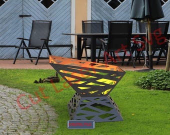 Fire Pit Dxf. Digital product, for Laser cutting, SVG files for Laser. Garden Fireplace, Outdoor Fuel, Backyard Fire Pit. DIY Fire Pit.