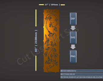 Kolibrie metalen tuin decor | Het decor genaamd dxf, Plasma, Laser, Waterjet, svg, dxf, png, eps