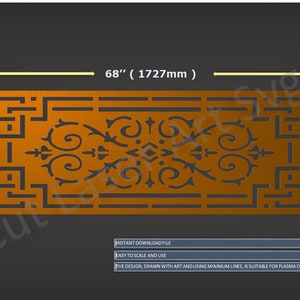 Motivo de patrón de panel metálico / Motivo de corte láser, corte CNC SVG, DXF, PNG