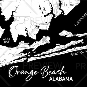 Orange Beach SVG Alabama kaart vector bestand