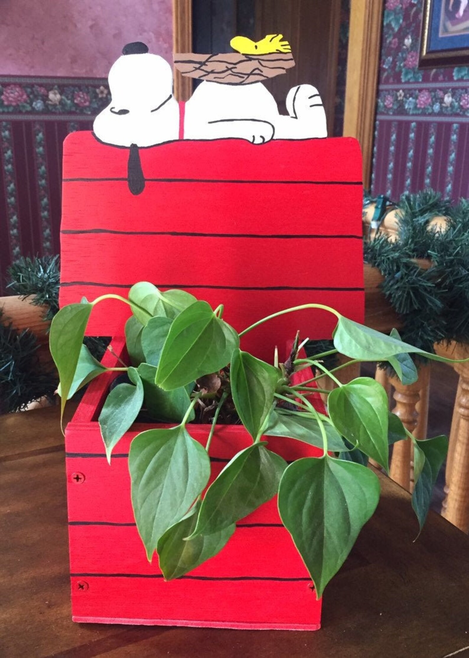 Snoopy Planter Woodstock Dog House Flower Plant Pot Garden Etsy Polska