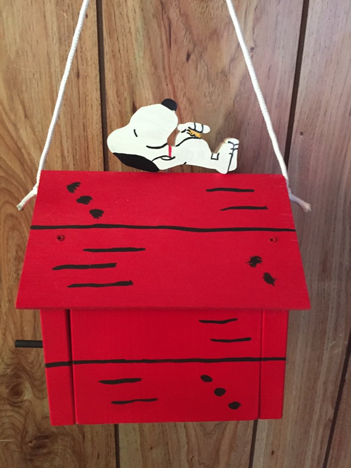 Snoopy Woodstock Birdhouse Dog House Handmade Pals Forever Etsy