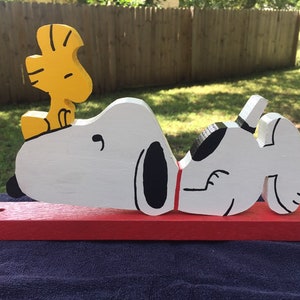 Snoopy Woodstock Mailbox Fence Line Topper Top Large Outdoor Decoration Charlie Brown Handmade