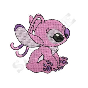 Diseño de bordado de ángel. Puntada. Lilo y Stitch