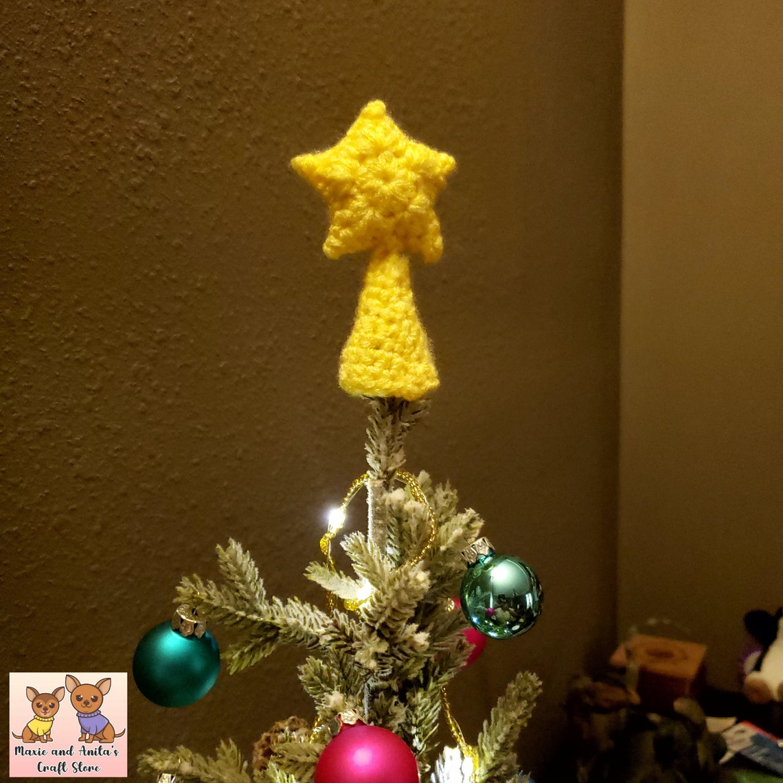 Christmas Ornaments Star Tree Topper Crochet Pattern Holiday Etsy
