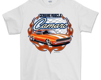 Camaro Genuine Muscle Vintage car T-Shirt, Brizio Products Tee