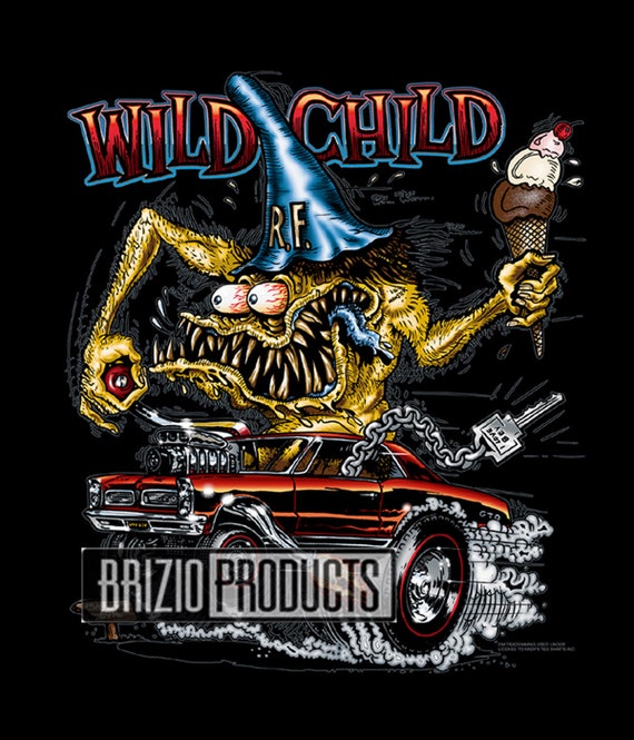 Brizio Products Rat Fink SS Camaro T-Shirt - Officially Licensed Ed "Big Daddy" Roth Design, Black, 3XL - View #7