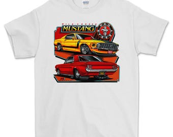 Mustang Wild Horses Vintage car T-Shirt, Brizio Products Tee