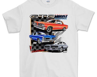 GTO Pontiac Muscle Vintage car T-Shirt, Brizio Products Tee