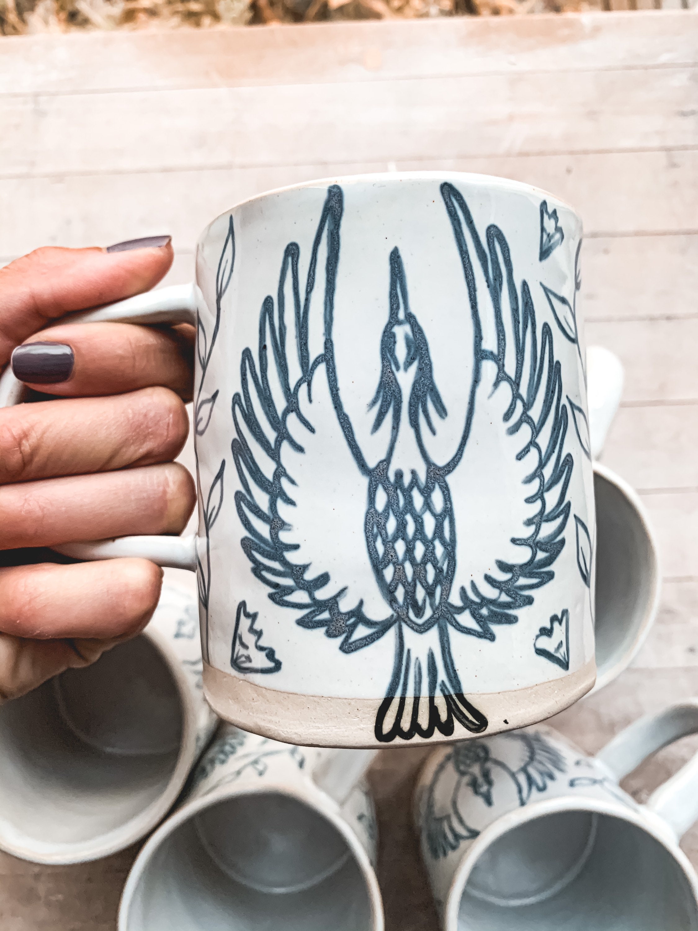 Grande Tasse en Céramique Artdeco