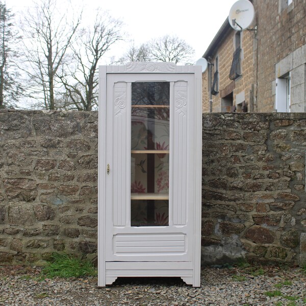 Armoire, bonnetière ou vitrine art déco / Art deco wardrobe, hosiery or display case