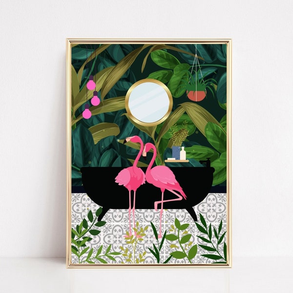 Pink Bathroom Art - Etsy