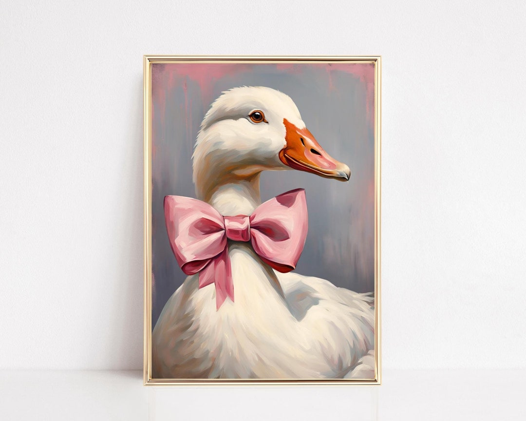 Goose Wall Art Print Vintage Goose Printable Cute Goose Nursery Decor ...
