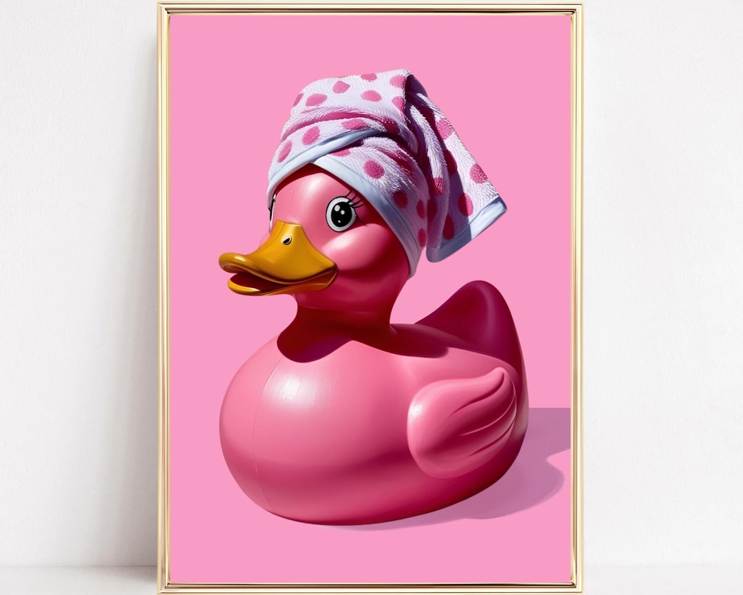 Rubber Duck Art Print Cute Rubber Duck Wall Art Rubber Duck Poster ...