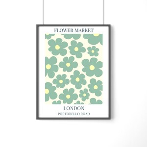 Flower Market Art Prints, Portobello Road London Print, Flower Market London, PRINTABLE, Flower Market Wall Art, City Print, Gallery Wall image 3