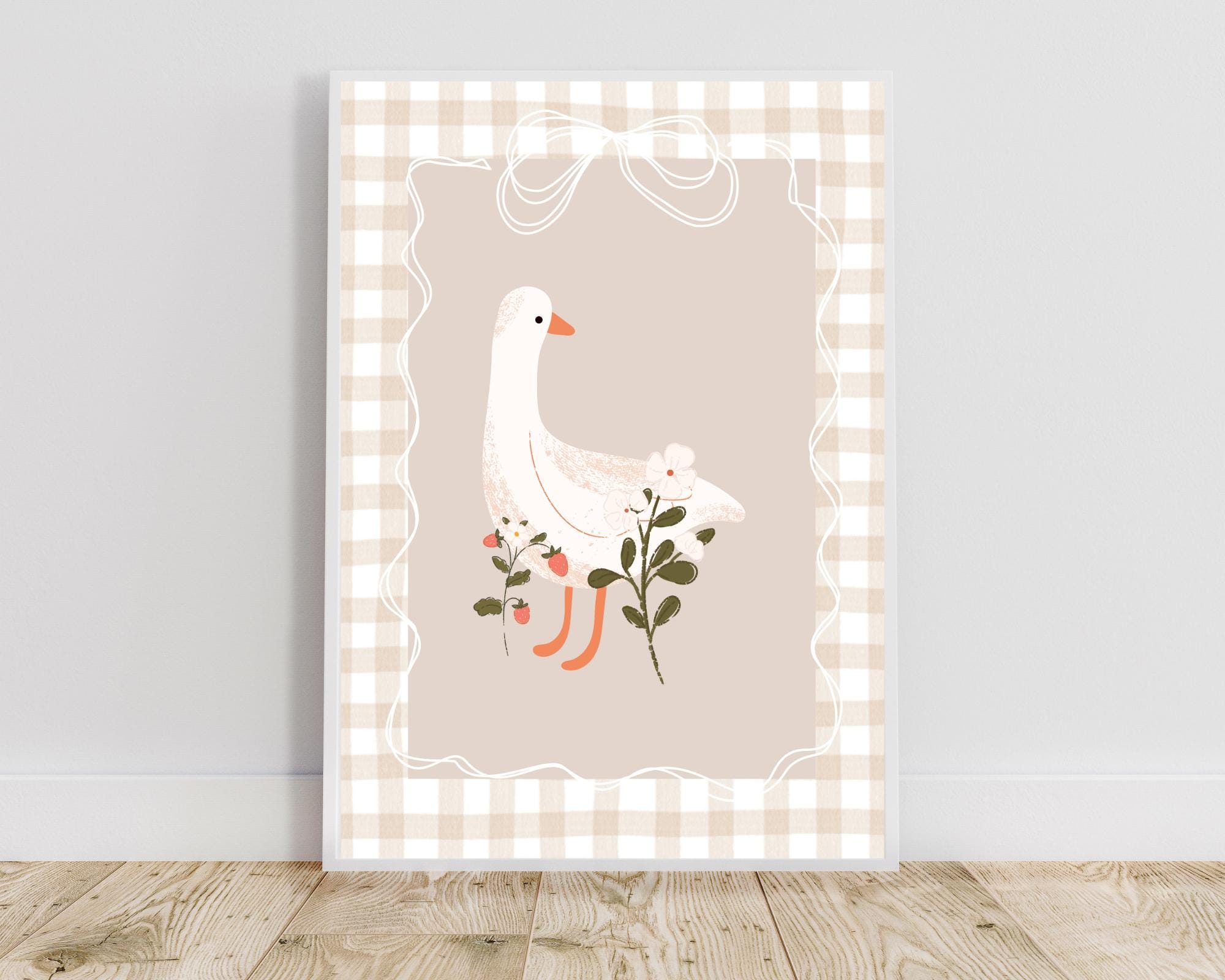 Silly Goose Art Print Cute Goose Poster Silly Goose Nursery Wall Art ...