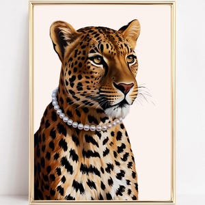 Leopard Print Wall Art Cheetah Wall Print Pink Leopard Art Print Digital Download Preppy Wall Decor Leopard Poster Trendy Dorm Aesthetic