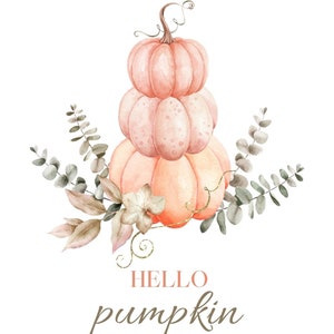Pumpkin Art Print, Hello Pumpkin Print, Autumn Wall Art, Pumpkin Decor, Halloween Prints, PRINTABLE, Halloween Wall Art, Fall Decor image 6