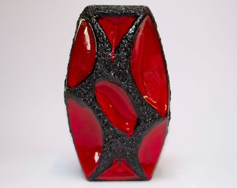 Roth Keramik XL Red “Pebble” 311 Lozenge Vase