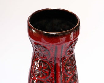 Red Floral Bay Keramik Vase 971-30