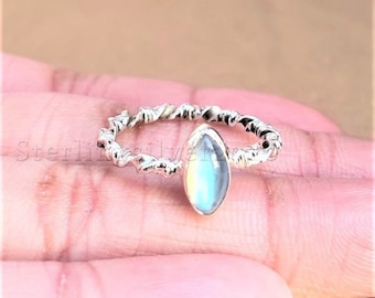 Moonstone Ring, Handmade Ring, Gemstone Ring, Statement Ring, Boho Ring, 925 Silver Ring, Midi Ring, Dainty Ring, Women Ring, Gift For Her