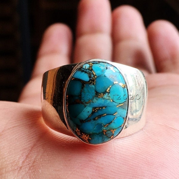 Mens Turquoise Ring Etsy