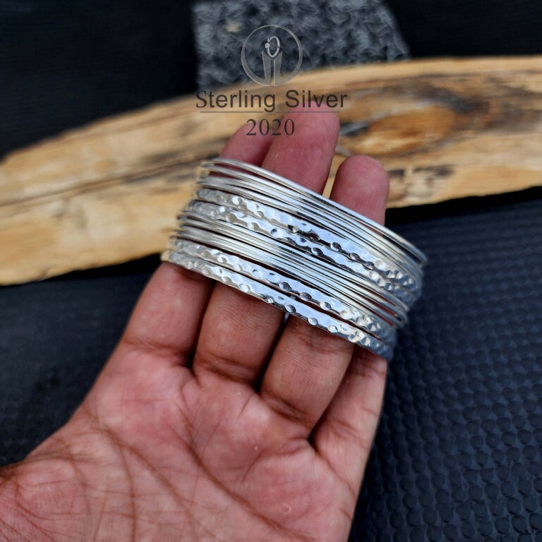 Stacking Bangle in Sterling Silver, Sterling Silver Bangle