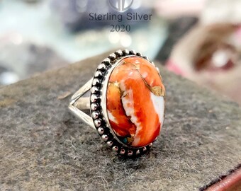 Oyster Türkis Edelstein Ring, handgemachter Ring, Boho Ring, Damen Türkis Silber Ring, 925 Sterling Silber Ring, Geschenke für Sie Ringe