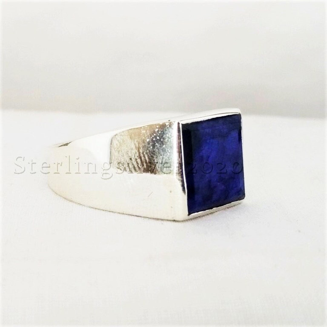 Blue Sapphire Ring Sapphire Gemstone Ring 925 Sterling - Etsy