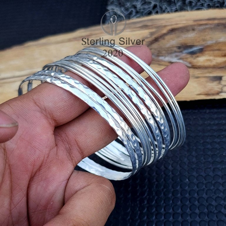 Stacking Bangle in Sterling Silver, Sterling Silver Bangle