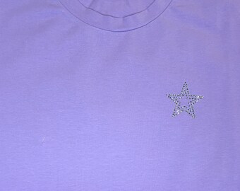 T-shirt 7/8 ans avec étoiles et strass