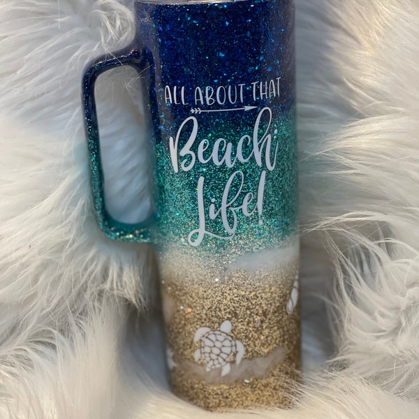 Beach Tumbler with Handle 20oz - 40oz