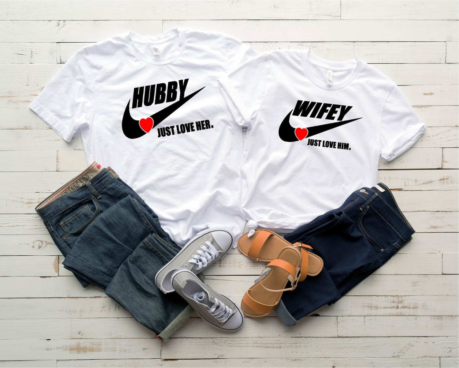 hubby and wifey nike shirts