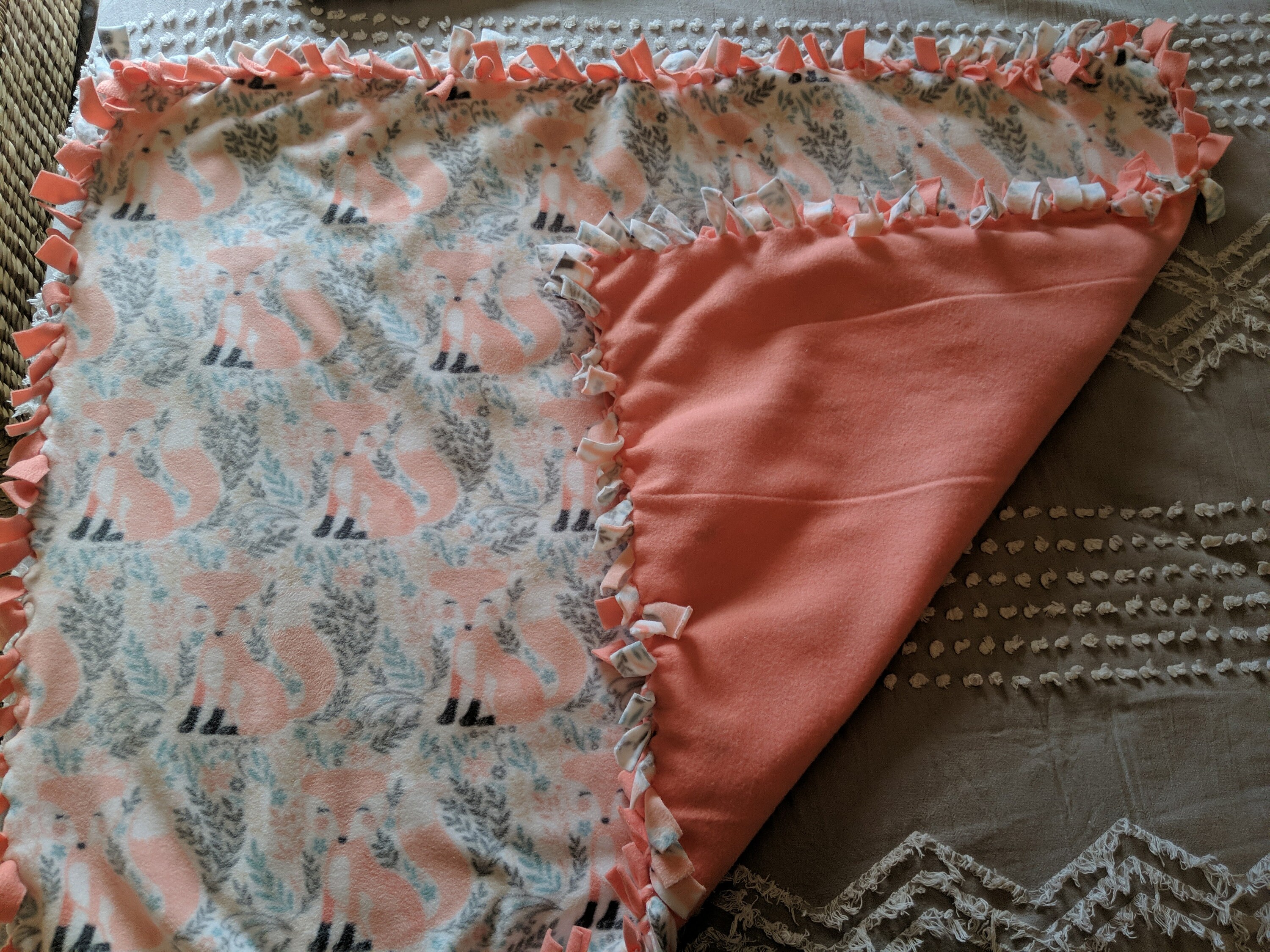 Fleece Tie Blanket Etsy
