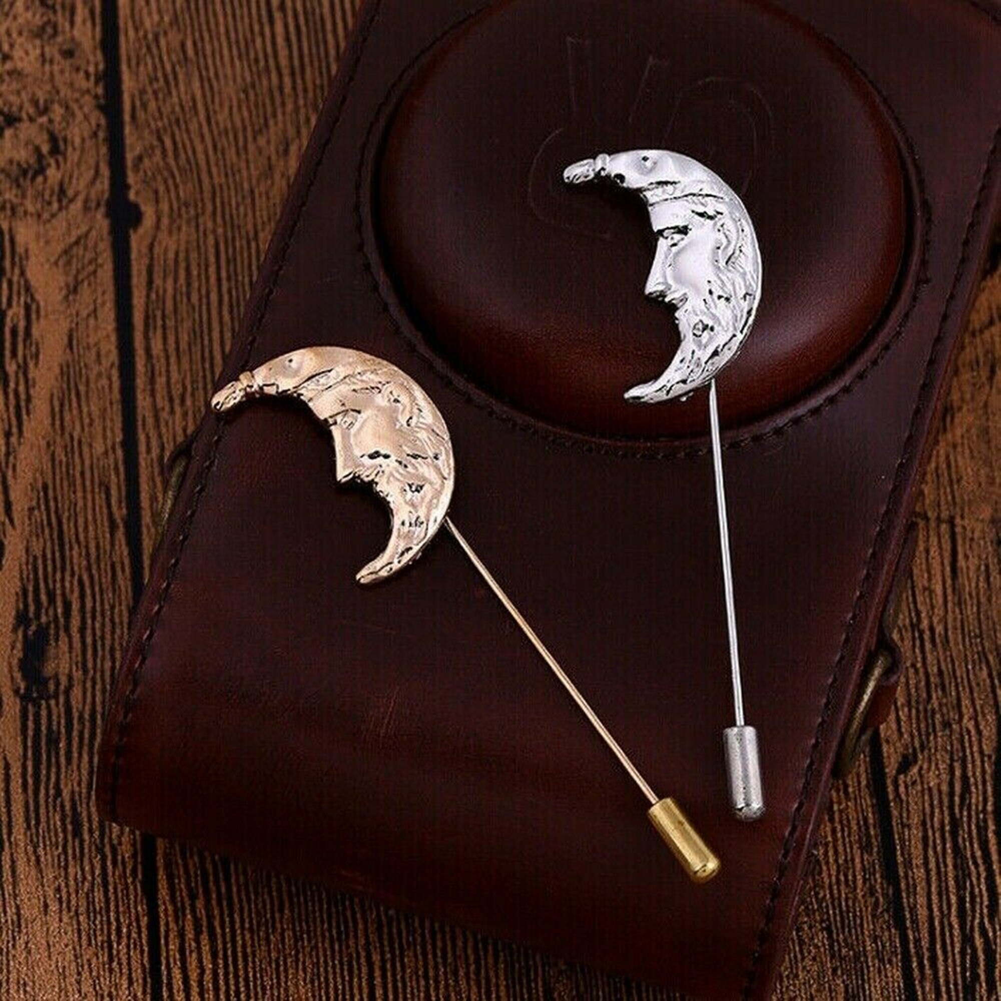 Men's Brooch Metal Gold Pin Brooch Vintage Decorative Etsy