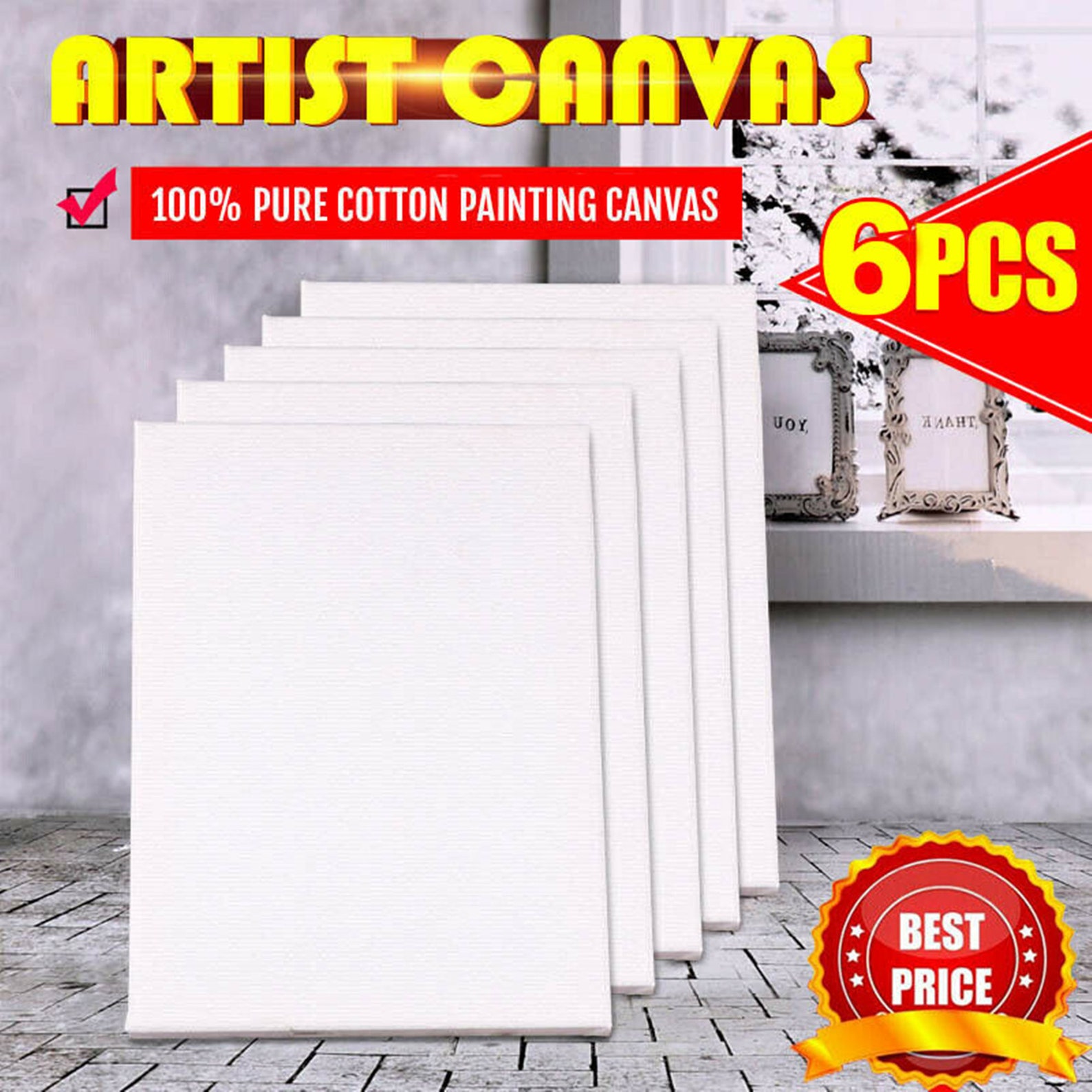 Blank Artist Canvas Art Board Plain Painting Stretched Framed Etsy