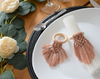 Servilleteros boho / macramé - servilletero