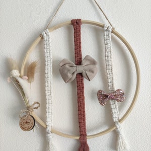 Porte barrettes couronne macramé image 3