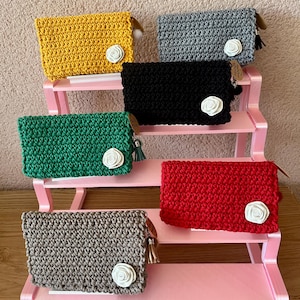 Monedero de crochet en algodón | Cartera artesanal hecha a mano