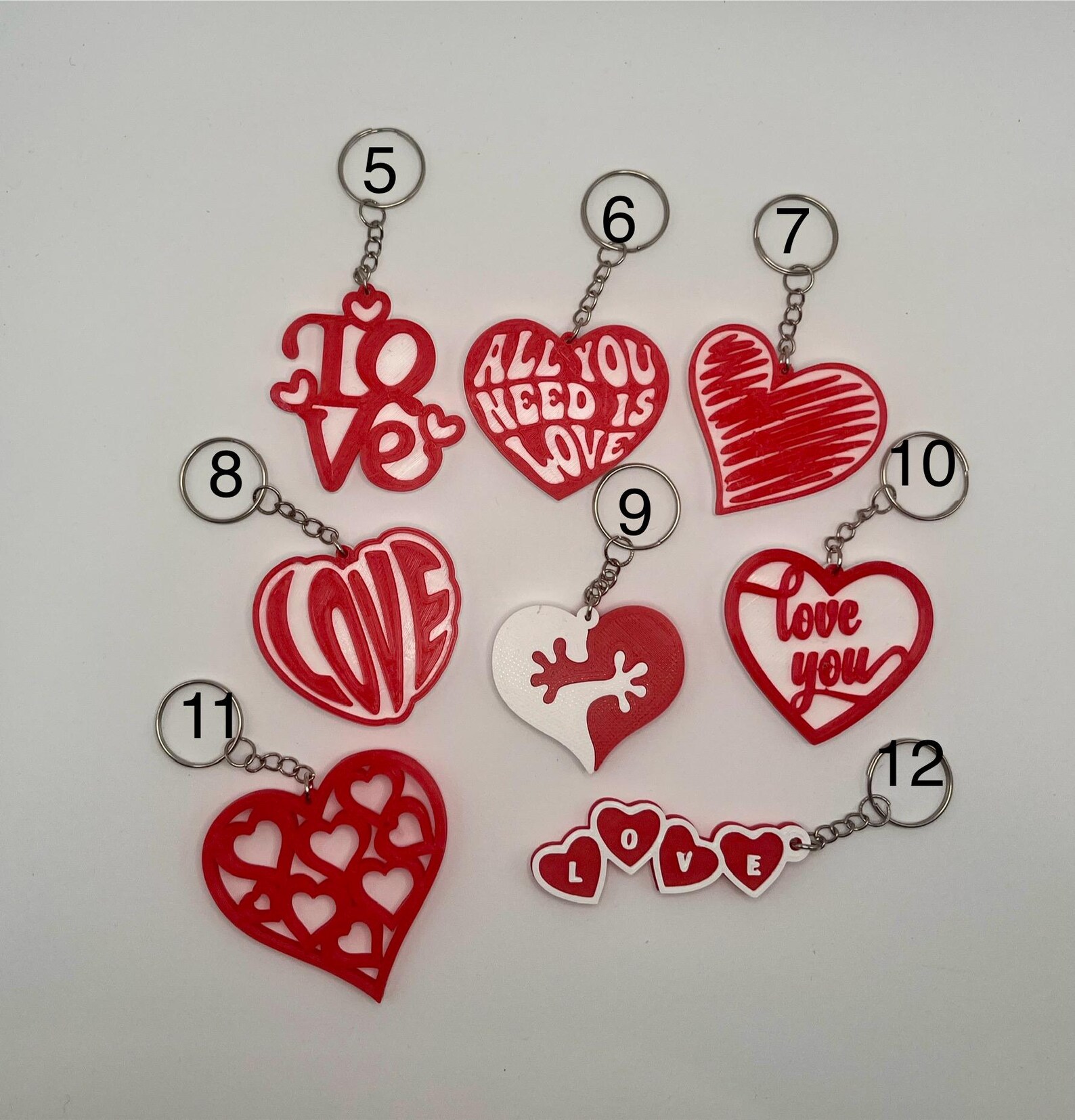Custom 3D Printed Keychain | Various Shapes and Colors | Made With PLA ...