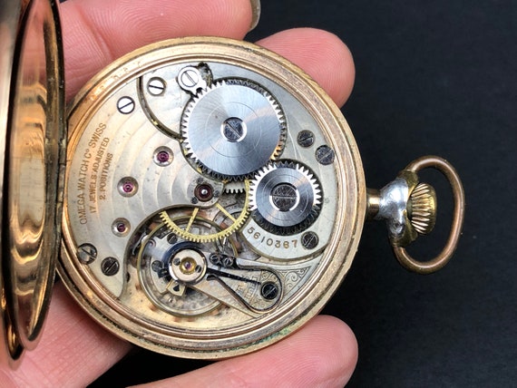 Antique 1916 Omega Gold-Filled Pocket Watch. Runs! - image 6