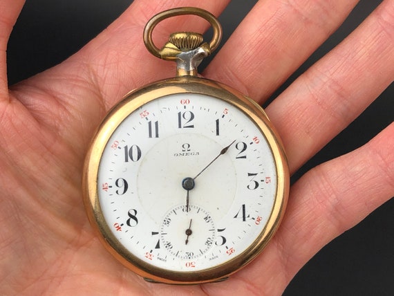 Antique 1916 Omega Gold-Filled Pocket Watch. Runs! - image 1