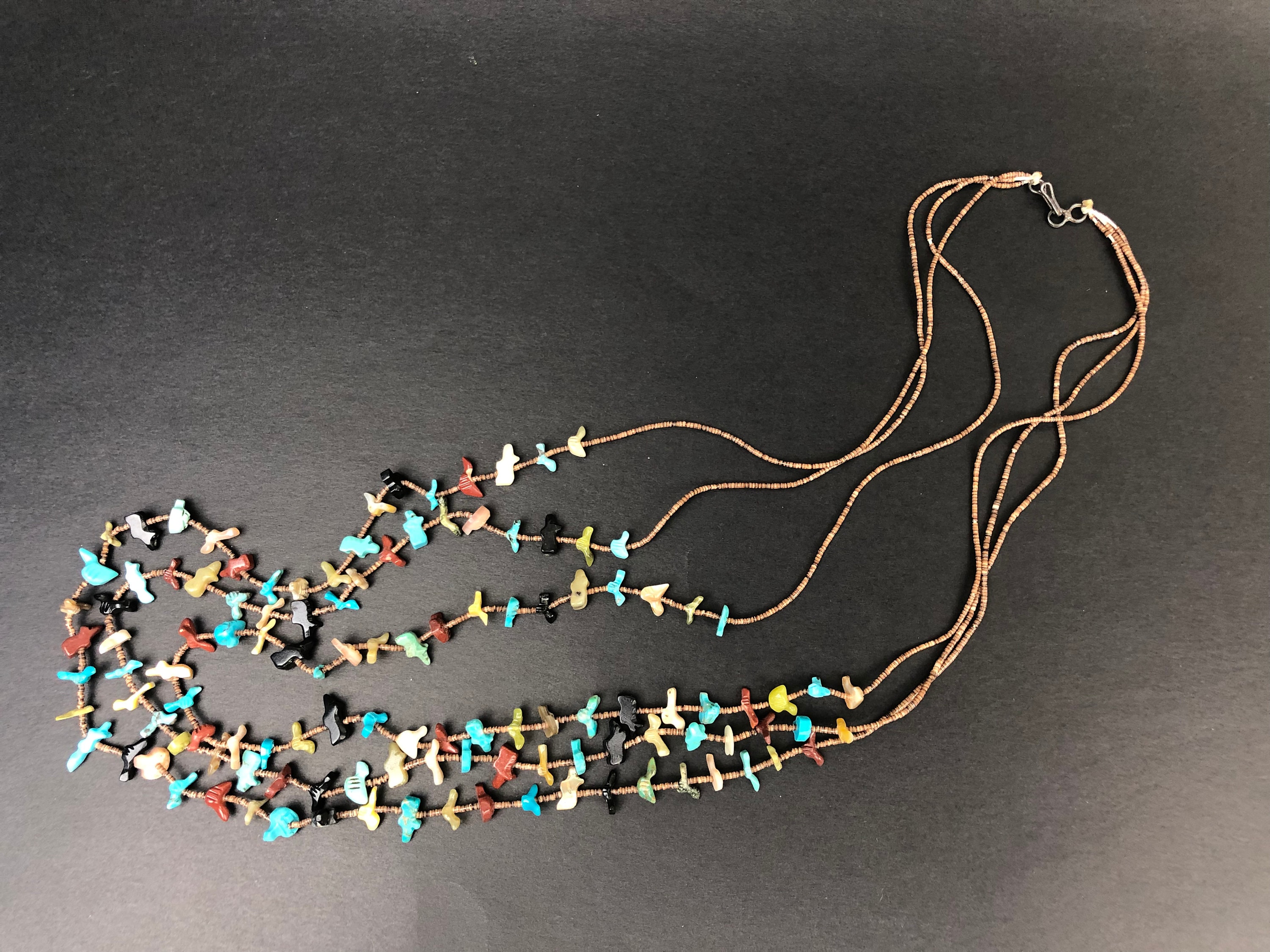 BOHO スタイルアニマルビーズネックレスフェティッシュレッド
