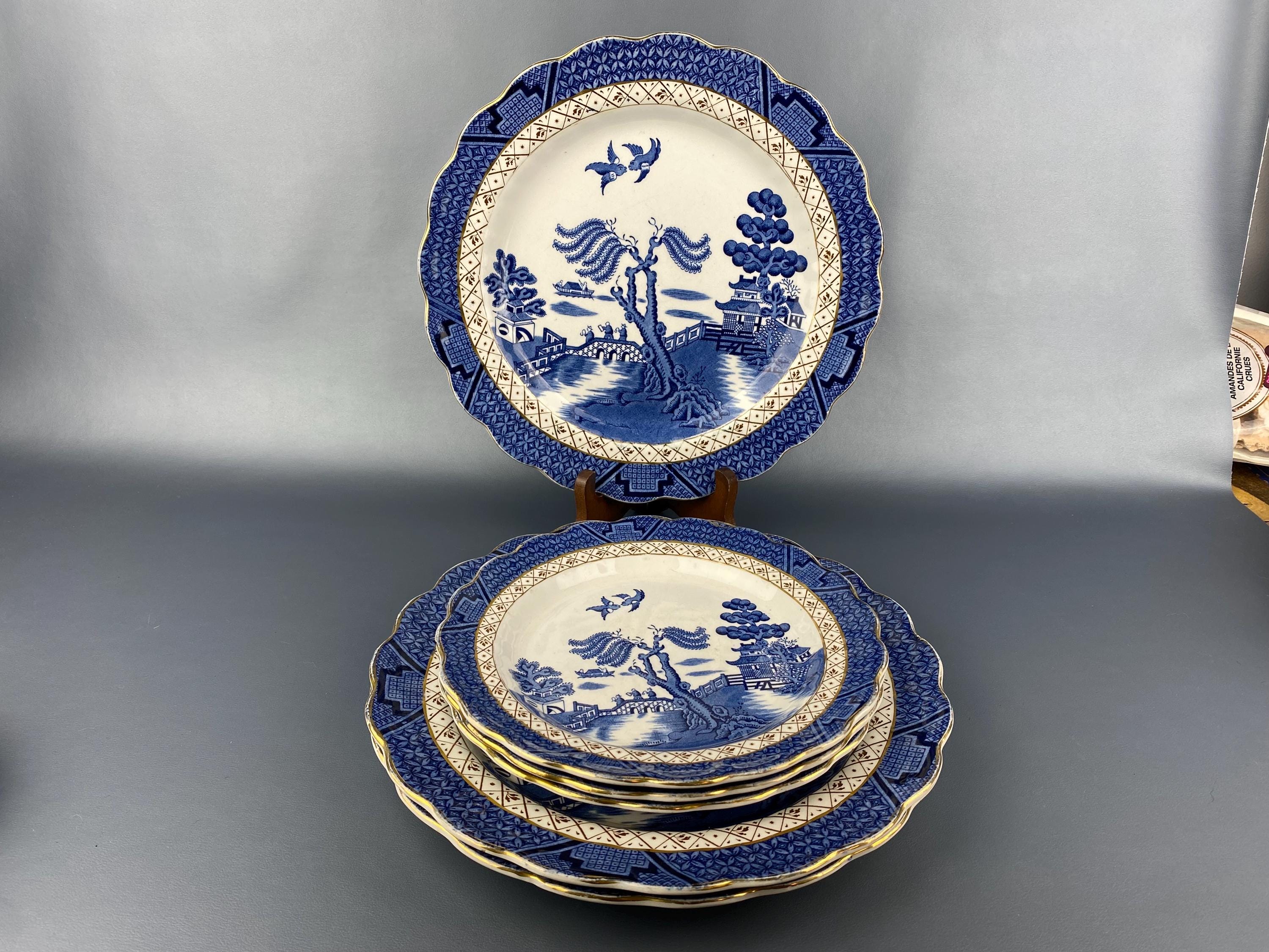 Booths real old willow plate - Etsy 日本