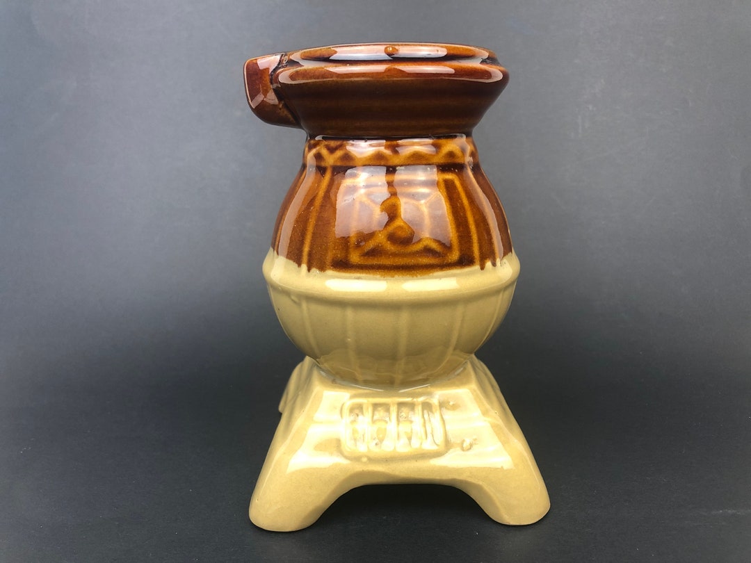 Vintage Ceramic Pot Belly Stove 5.5 Planter / Vase in Etsy
