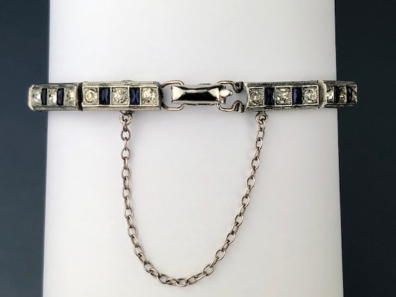 Fabulous Early Coro Art Deco Bracelet With Hand-S… - image 9